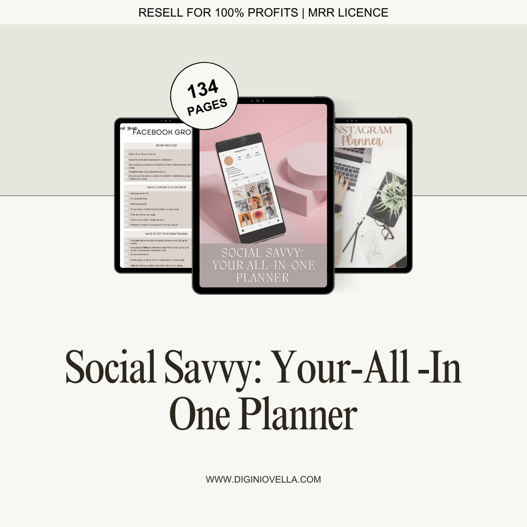 Social Savvy: Your All-in-One Planner (MRR)