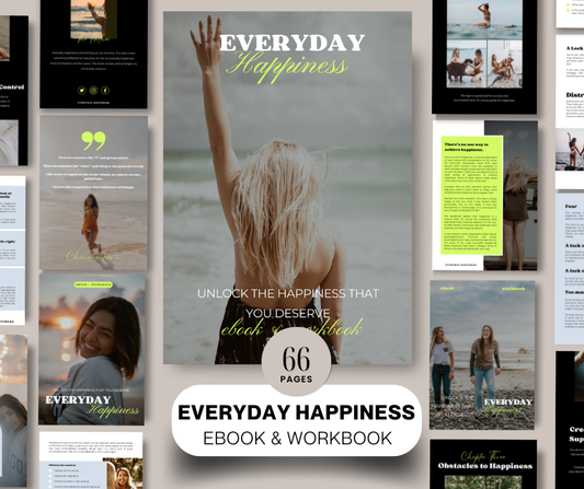 Everyday Happiness eBook + Workbook & BONUS 35 Instagram Posts (MRR)