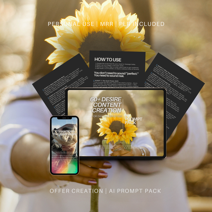 60+ Desire Content Prompts | Storytelling + Sales Kit