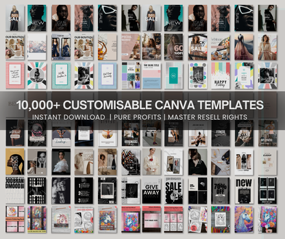 10,000+ Customizable Canva Templates (MRR)