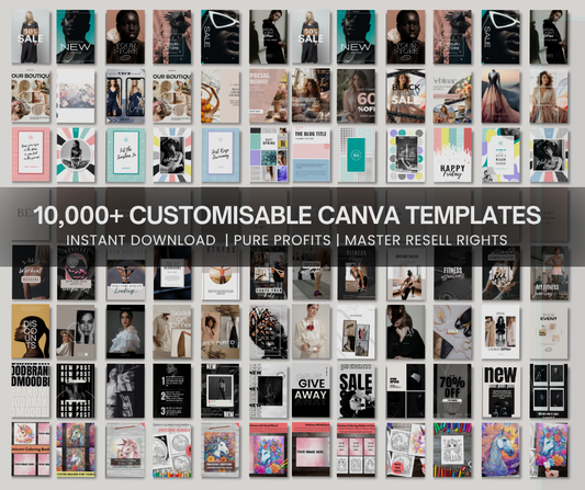 10,000+ Customizable Canva Templates (MRR)